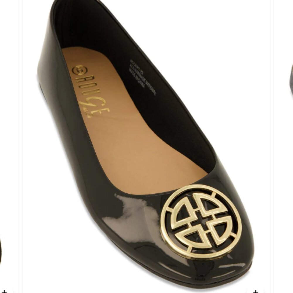 Geo Pendant Flats - black